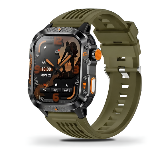 Military-Grade GPS Smartwatch: 10ATM Waterproof, AMOLED Display & 10-Day Battery Life