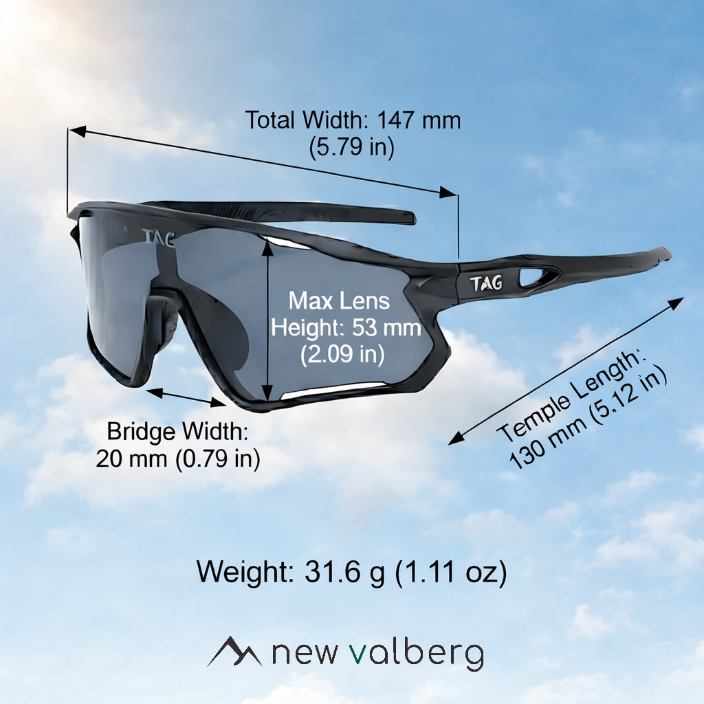 Aero-Pro: Wraparound Sport Sunglasses with UV 400 Protection