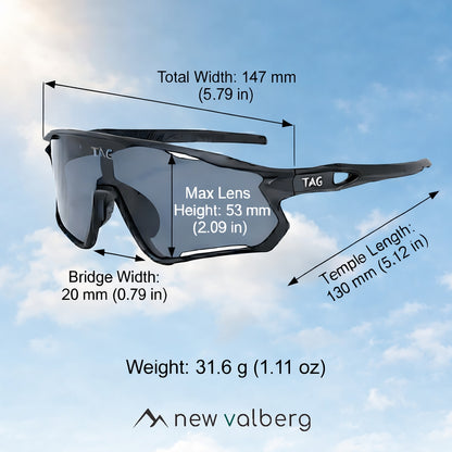 Aero-Pro: Wraparound Sport Sunglasses with UV 400 Protection