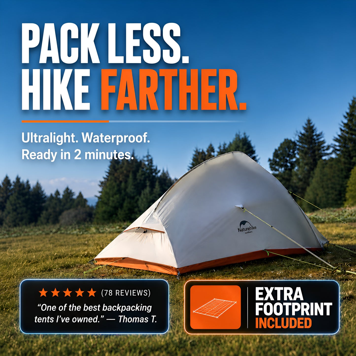 Cloud Up: Easy-Pitch Ultralight 1-Person Tent